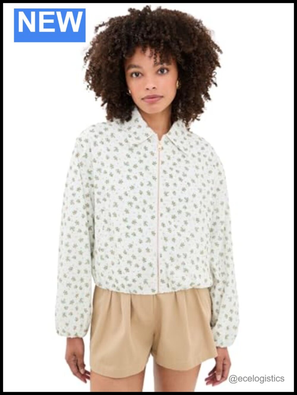 Lightweight Cotton Jacket with Collared Neck